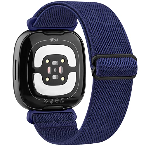 Elastic Nylon Replacement Band for Fitbit Versa 3/4/Sense 2 - Abyss Blue