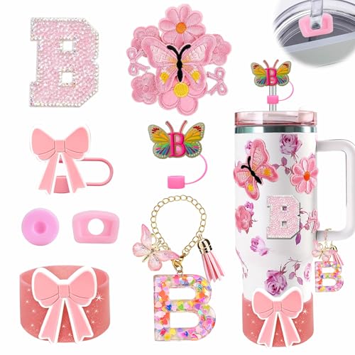 15PCS Pink Accessories Set for Stanley Cup 30/40oz - B