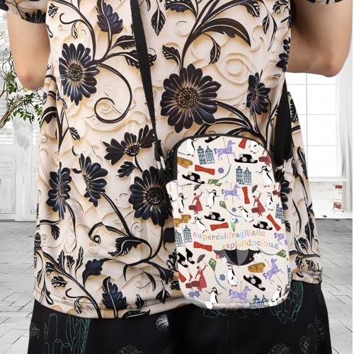 FOTAP Movie Inspire Crossbody Bag Supercalifragilistic Umbrella Shoulder Musical Bag - Super Cb
