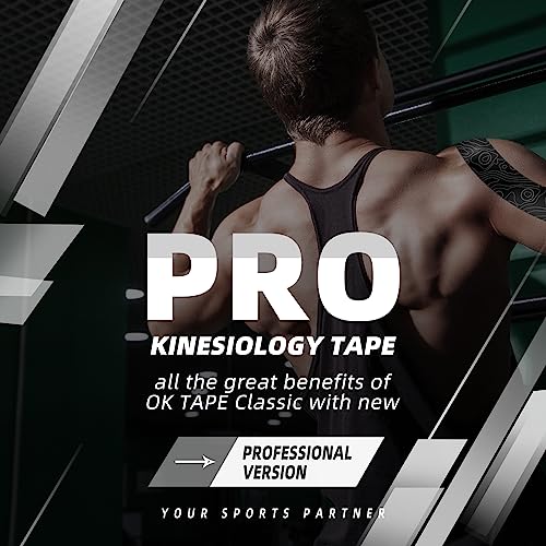 Kinesiology Tape Roll - Elastic Physical Therapy Tape, Black