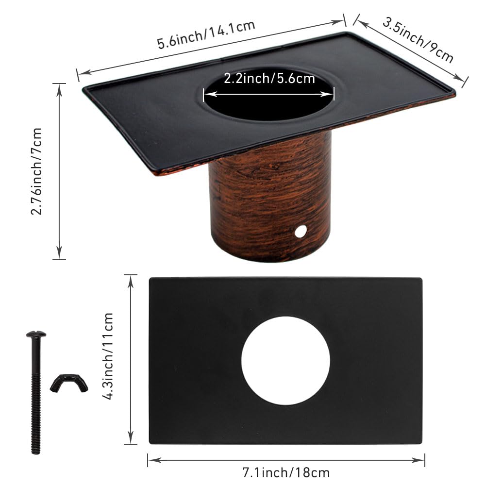 dreamysoul Rain Chain Gutter Adapter, Metal Rain Catcher Chain Adapter for Rain Chain Installation, Standard