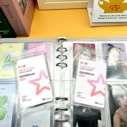 100 Pcs Clear Photocard Sleeves 58x89mm - PVC & Acid Free