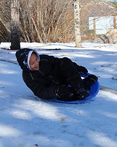 Heavy-Duty Cold Resistant Snow Sled with Handles - Green