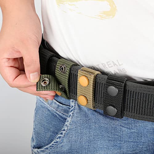 Tactical Duty Belt Keeper with Double Snaps - Ranger Green 4-Pack