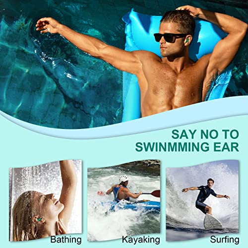Reusable Silicone Swimming Ear Plugs - 3 Pairs for Comfort & Fit