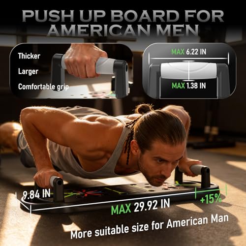 Portable Push Up Board - 20 in 1 Strength Training Equipment - Grey