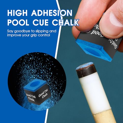 Pool Cue Chalk Set - 12PCS Nano Billiard Chalk for Precision