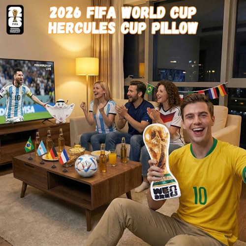 FIFA 2026 World Cup Trophy Plush Pillow - 14.5 Inch