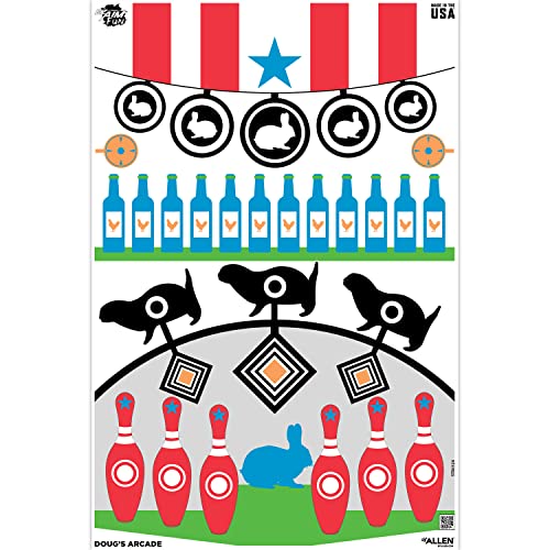 Fun Shooting Targets Pack - 8 Assorted Designs, 12x18 Inches