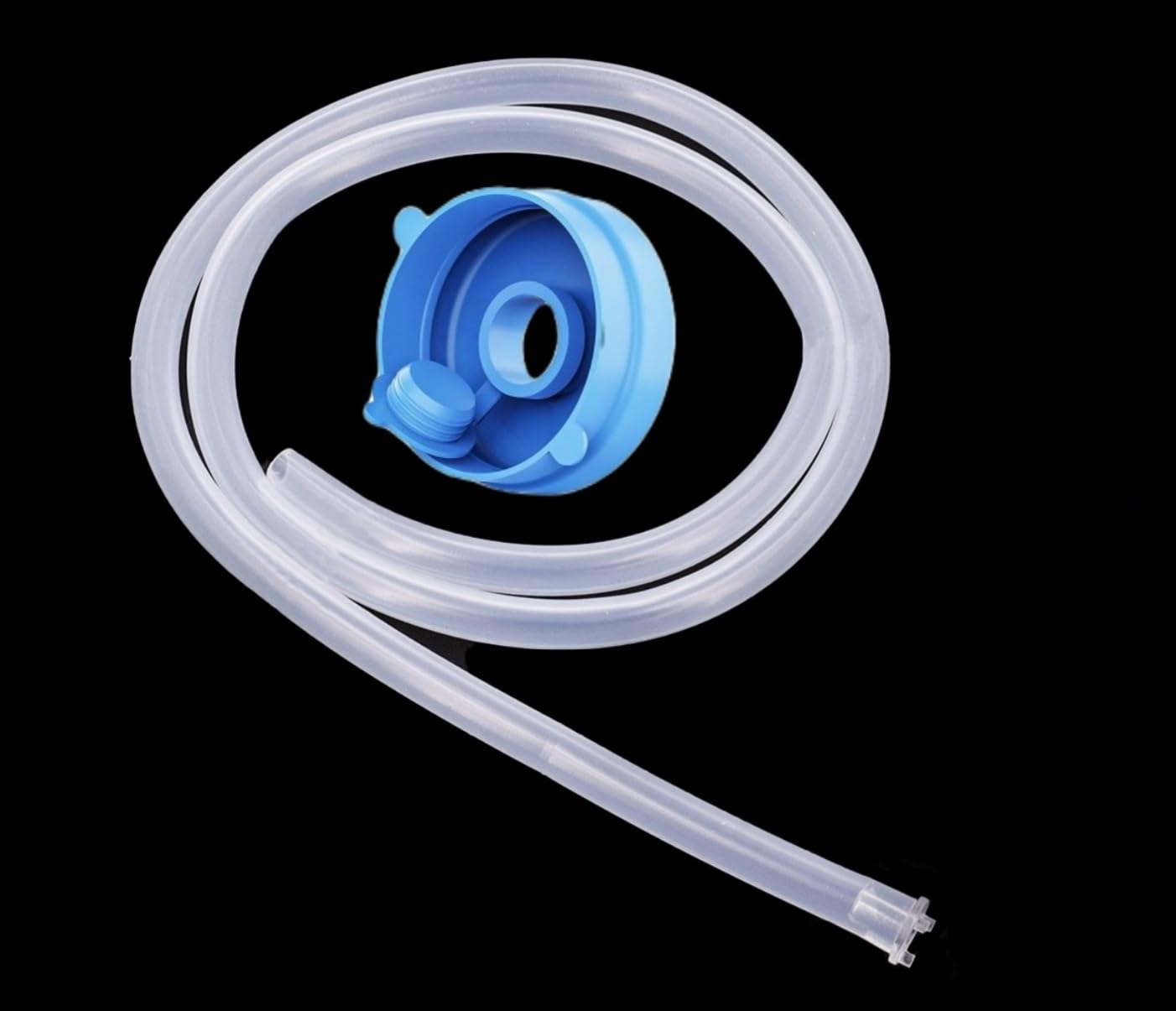 Myvision Replacement Hose & Cap for Electric Water Dispenser Pump, Contains Food Grade Silicone 5 Gallon Water Bottle Cap ×1 and Food Grade Hose ×1 Extended and Thickened Total Length 2.8 FT