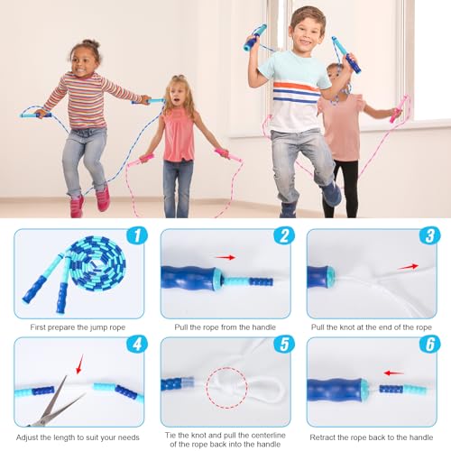Adjustable Beaded Jump Rope - 2 Pack for Kids & Adults