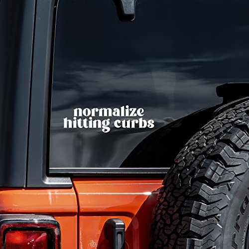 Normalize Hitting Curbs Vinyl Decal Sticker - 8" x 2.5"