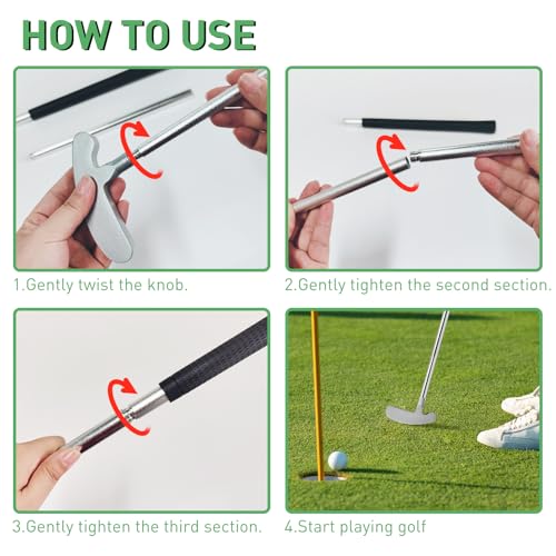 Golf Putter Set - 33" Two-Way Putter with 3 Balls - Indoor/Outdoor Use