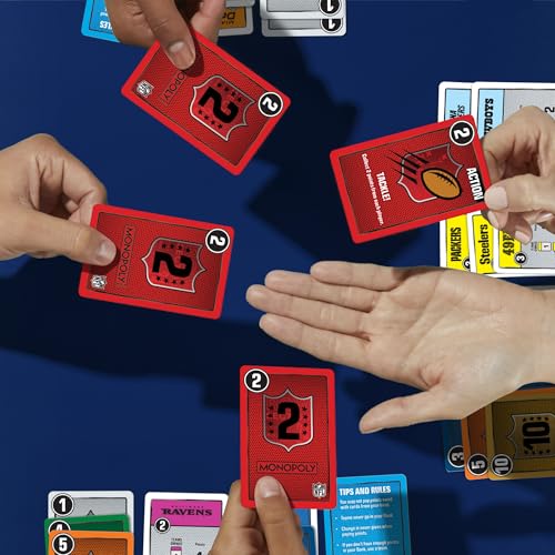 Monopoly Deal NFL Edition Card Game - Fast-Paced Family Fun