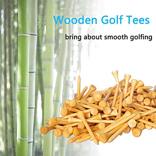 Wooden Golf Tees - 2-3/4 Inch White - 100 Count