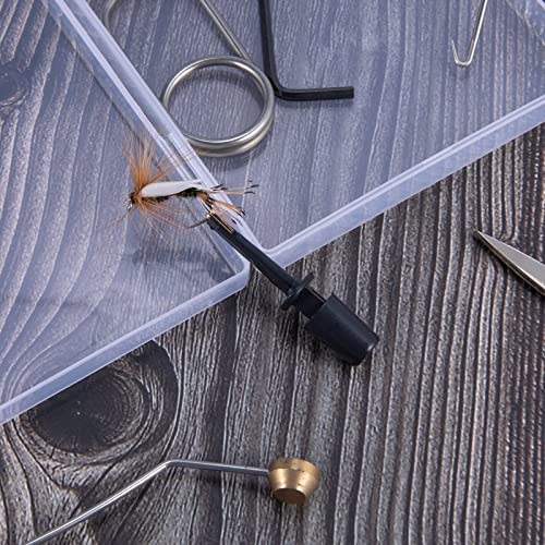 Fly Hook Hackle Pliers - 10PCS Plastic Fishing Tool, Black