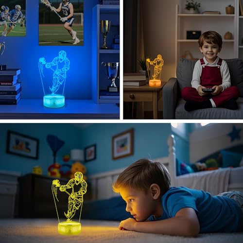 Lacrosse Night Light 3D Illusion Lamp with Remote Control - Lacrosse