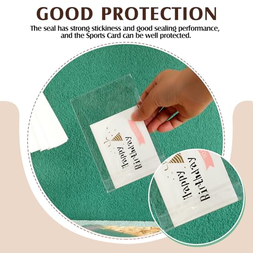 AmazingSpark 300 Pcs Team Bags for Trading Cards 35-130pt Card Sleeves