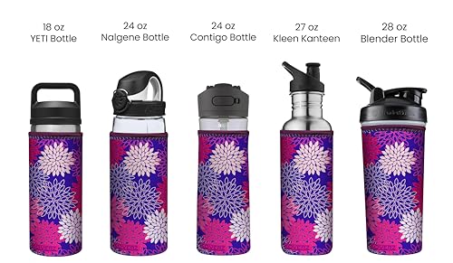 Large 24-30oz Water Bottle Carrier with Shoulder Strap - Midnight Mums