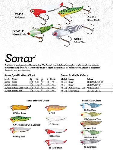 Heddon Sonar Flash Adjustable Fishing Lure - Gold Flash, 1 7/8 in