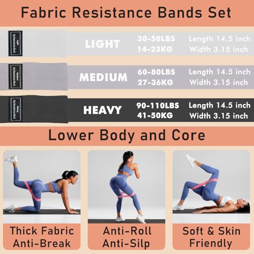 Pilates Ring Kit with Adjustable Weights & Resistance Bands - Beige