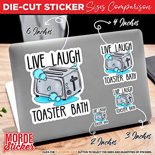 Live Laugh Toaster Stickers - 3Pcs 2 Inch Waterproof Vinyl Decals