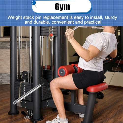 Crescent-Shaped Weight Stack Pin - Chrome-Plated Steel Fitness Accessory 1