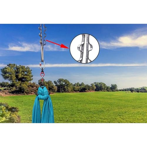 Gray FOSER 2pcs Yoga Hammock Extension Straps, Adjustable Nylon Stretch Bands