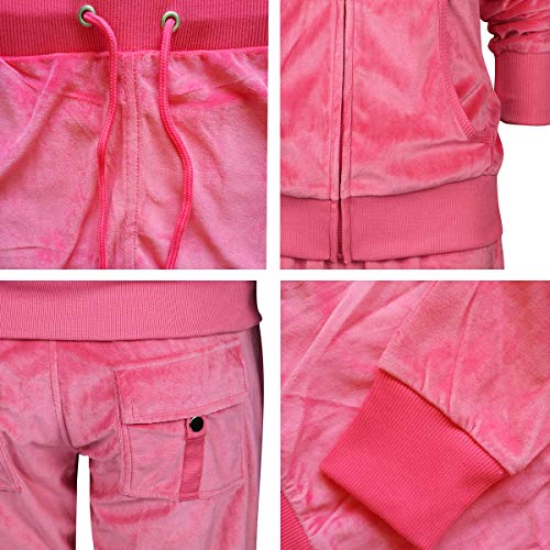 Facitisu Women’s 2-Piece Track Suit Set XXL Coral - Activewear Sweatshirt & Sweatpants
