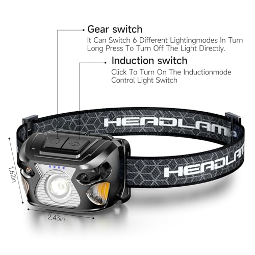 2 Sets High-End Comfortable Camping & Work Headlamp, Long Endurance