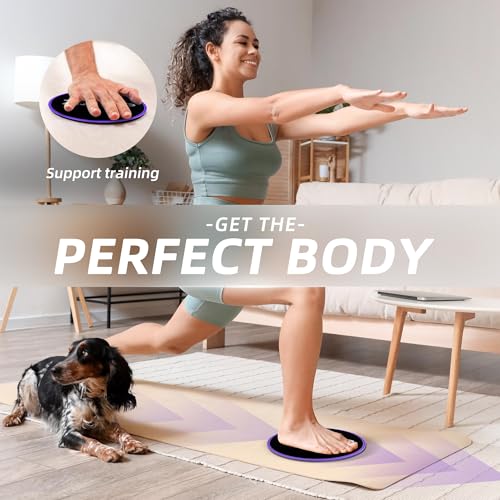 Exercise Sliders for Pilates and Fitness - Purple Discs (2pcs)
