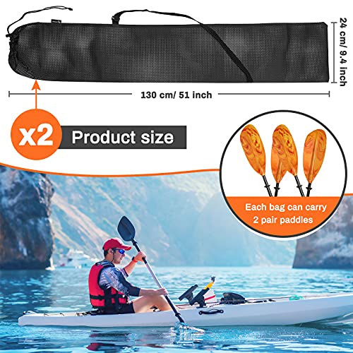 Riakrum 2-Piece 51in Kayak Paddle Bags with Adjustable Straps