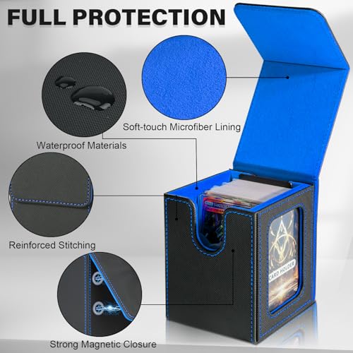 Card Deck Box for MTG Commander | Holds 100 Double-Sleeved Cards
