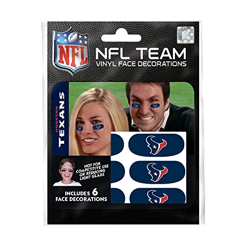 NFL Houston Texans Eye Black Stickers - 6 Removable Adhesive Strips