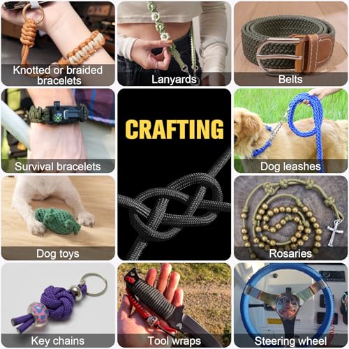 750 lb Paracord Rope - 1000ft, 500ft, 200ft, 100ft Heavy Duty Utility Cord