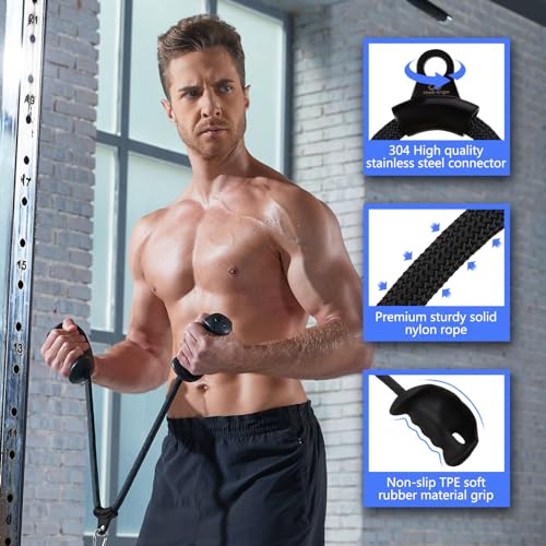 HXD-ERGO Bicep Rope with Ergonomic Handles for Arm & Biceps Training