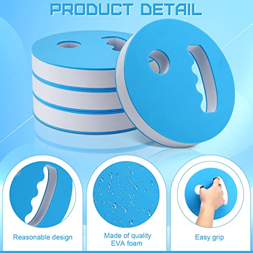 Water Exercise Discs - 4 Pcs Pool Weights for Aerobics - White & Blue