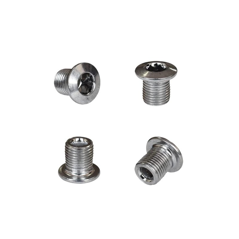 Yuauy 5 pcs for Each Single/Double/Triple Chainring Bolts Screws Disc Crankset Nuts Chainwheel + 10 pcs Washers Fit for Road Bike Mountain Bike MTB (25 pcs)