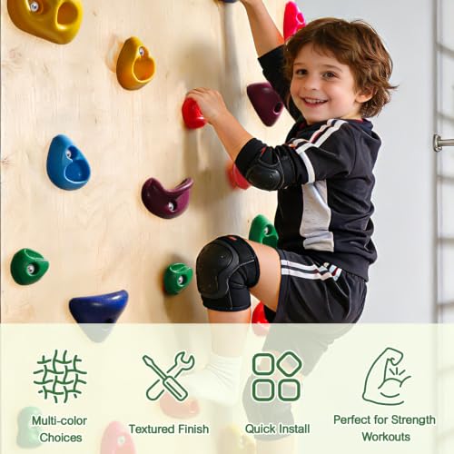32PCS Kids Climbing Holds Set with Hardware - Indoor & Outdoor Playset Accessories