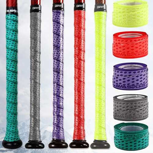 Non-Slip Baseball Bat Grip Tape - Optic Yellow, 1.1mm Thickness