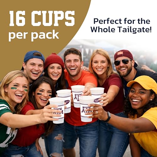 Texas A&M Aggies 16oz Disposable Party Cups – 16 Pack