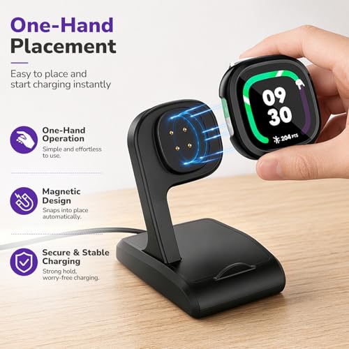 Wireless Charging Stand for Fitbit Ace LTE - Magnetic & Nightstand Compatible