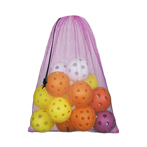 Mesh Drawstring Ball Bag - Purple 18"x12" for Gym, Swim & Laundry