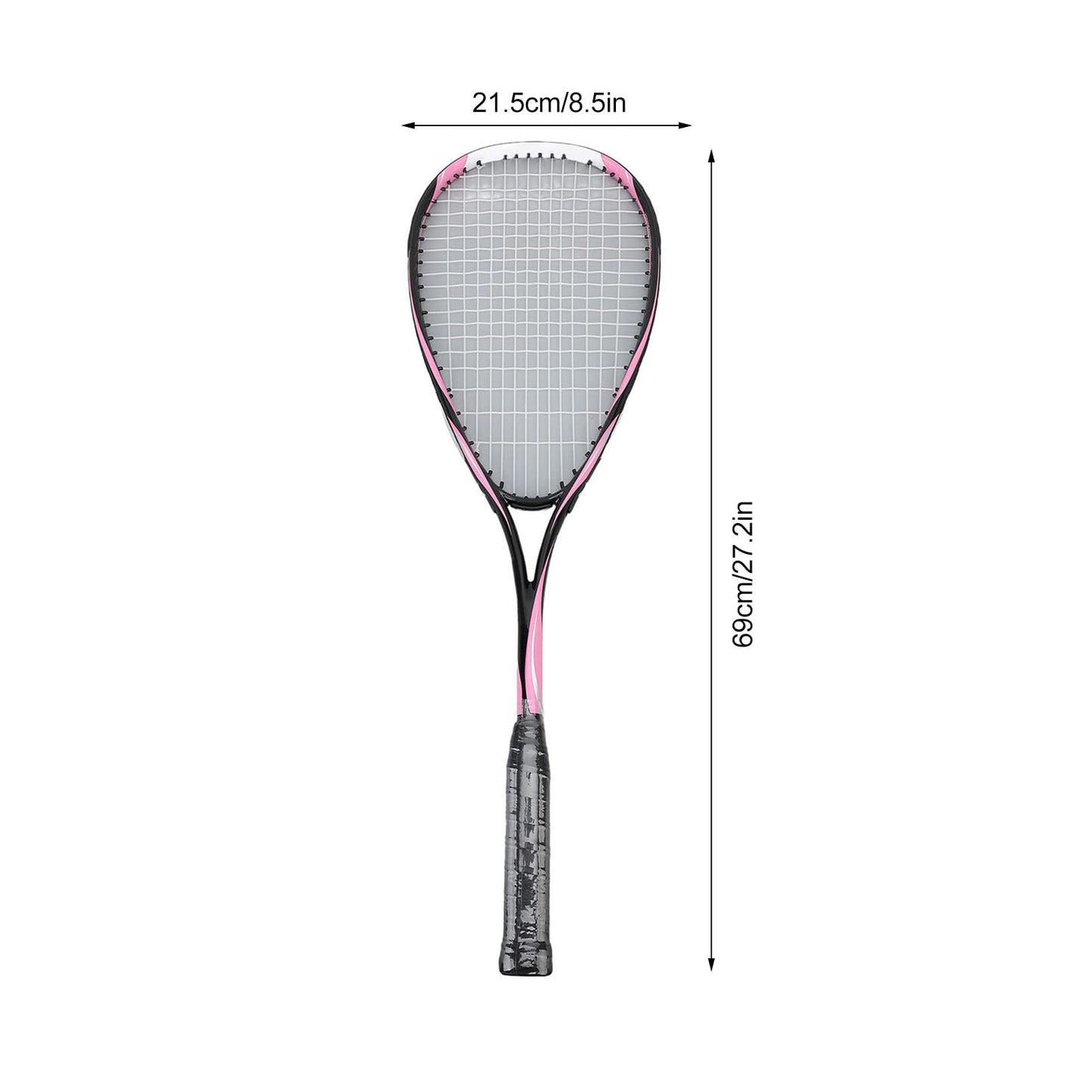 Sports Beginner Squash Racquet,Carbon Lightweight Squash Racket for Gym Park School (Red)