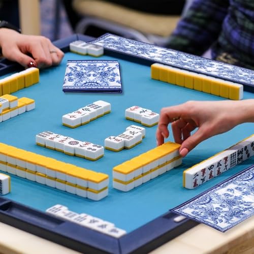 Blue Mahjong Card Holder Sleeve (4 Pack) – 2026 Protector, Bornerwhite