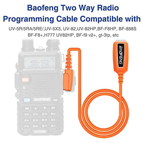 USB Programming Cable for Baofeng Radios - Orange