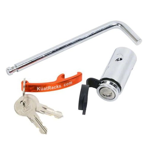 Kuat Hitch Lock Fits Bike Rack, Silver, 2"