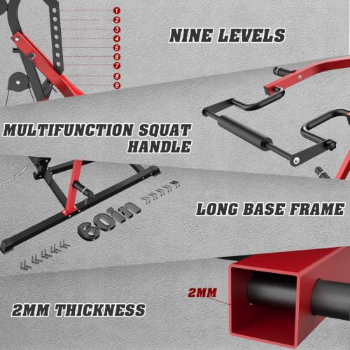 Multi-Function Home Gym System with LAT Pulldown - Red