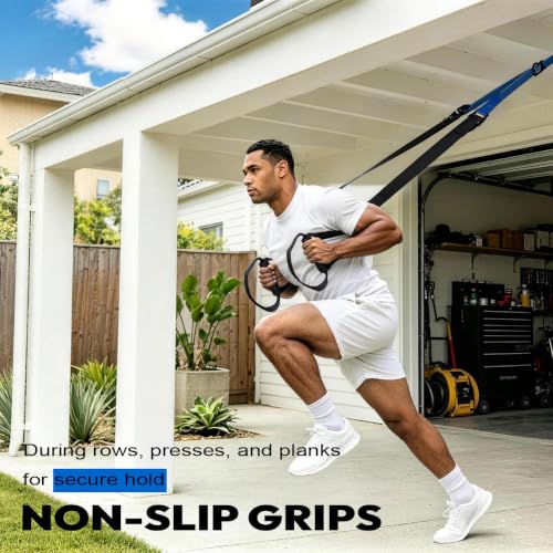 Suspension Fitness Trainer System - 700 lb Capacity, Blue