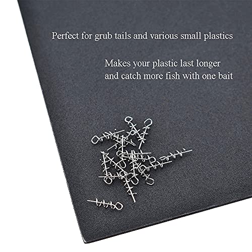 14mm Centering Pin Spring Twist Lock Fishing Screw Worm Hook - 100 Pcs